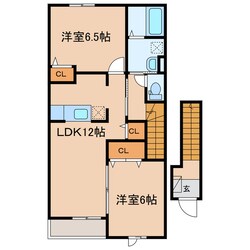 サン　グレイスCDの物件間取画像